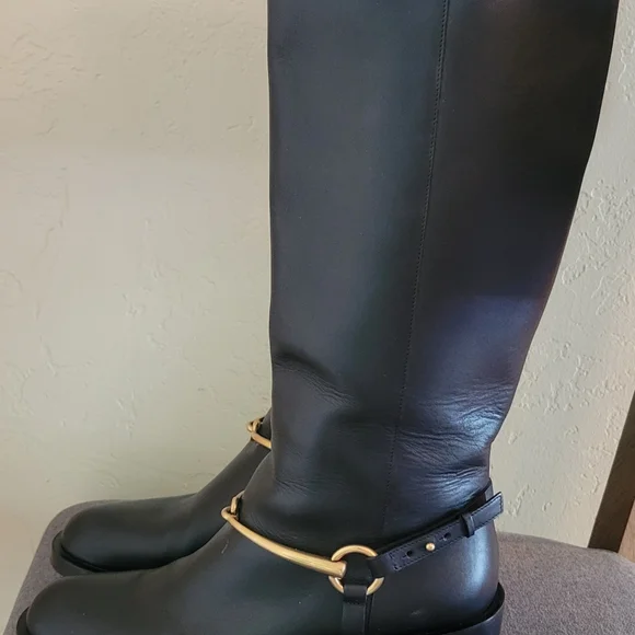 Gucci LIFFORD leather horsebit boots size 36 1/2, pull on - Picture 5 of 12